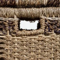 ATMOSPHERA, CRŽATEUR D'INTŽRIEUR Lot De 5 Paniers Rangement "Tressé" 60cm Naturel -Petit rangement Soldes Magasin 33663766 4