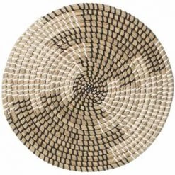 SECRET DE GOURMET Set De Table Déco En Osier "Vannerie" 35cm Noir