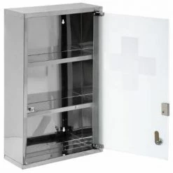 FIVE SIMPLY SMART Armoire à Pharmacie "3 Étages" 40cm Argent -Petit rangement Soldes Magasin 33665215 2