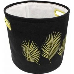 Paris Prix - Panier De Rangement Imprimé "orbella" 30cm Noir