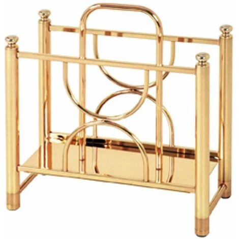 Paris Prix - Porte-revues Design En Acier "riuy" 40cm Or 3 Paris Prix - Porte-revues Design En Acier "riuy" 40cm Or