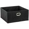 FIVE SIMPLY SMART Boîte De Rangement Pliable Basse "Bambou" 31x31cm Noir -Petit rangement Soldes Magasin 33671501 1