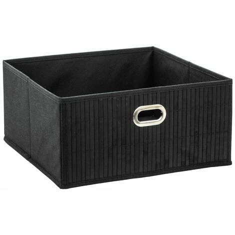 FIVE SIMPLY SMART Boîte De Rangement Pliable Basse "Bambou" 31x31cm Noir 3 FIVE SIMPLY SMART Boîte De Rangement Pliable Basse "Bambou" 31x31cm Noir