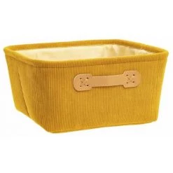 FIVE SIMPLY SMART Boîte De Rangement Carrée "Côtelé" 31x31cm Jaune