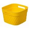 FIVE SIMPLY SMART Panier Multi-Usages Carré "Disco" 20cm Jaune -Petit rangement Soldes Magasin 33672759 1