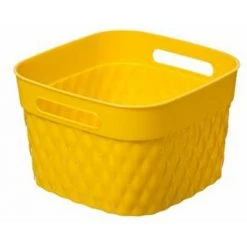 FIVE SIMPLY SMART Panier Multi-Usages Carré "Disco" 20cm Jaune