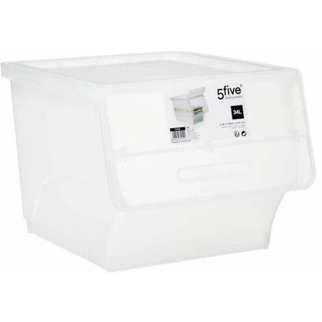 FIVE SIMPLY SMART Boîte De Rangement "Cara" 34L Transparent 3 FIVE SIMPLY SMART Boîte De Rangement "Cara" 34L Transparent