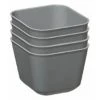 FIVE SIMPLY SMART Lot De 4 Boîtes De Rangement "Flex" 8cm Gris -Petit rangement Soldes Magasin 33672981 1