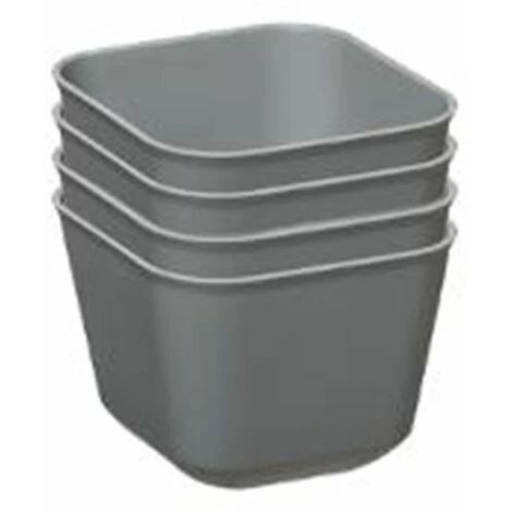 FIVE SIMPLY SMART Lot De 4 Boîtes De Rangement "Flex" 8cm Gris 3 FIVE SIMPLY SMART Lot De 4 Boîtes De Rangement "Flex" 8cm Gris