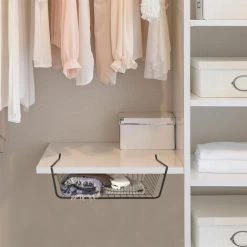 Paris Prix - Panier De Rangement Suspendu "filaire" 26cm Noir -Petit rangement Soldes Magasin 33673293 3