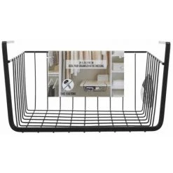 Paris Prix - Panier De Rangement Suspendu "filaire" 26cm Noir -Petit rangement Soldes Magasin 33673293 4