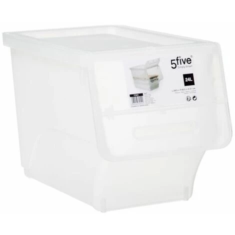 FIVE SIMPLY SMART Boîte De Rangement "Cara" 24L Transparent 3 FIVE SIMPLY SMART Boîte De Rangement "Cara" 24L Transparent