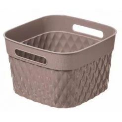 FIVE SIMPLY SMART Panier Multi-Usages Carré "Disco" 20cm Taupe