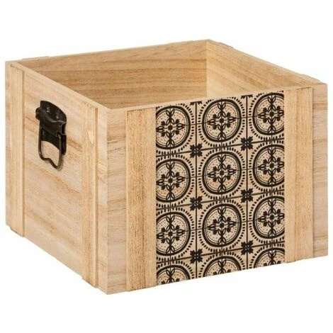 ATMOSPHERA, CRATEUR D'INTRIEUR Lot De 3 Cagettes à Motifs "Flower" 35cm Naturel 6 ATMOSPHERA, CRATEUR D'INTRIEUR Lot De 3 Cagettes à Motifs "Flower" 35cm Naturel – Image 4