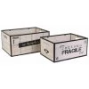 Paris Prix - Lot De 2 Cagettes Déco "contenu" 40cm Naturel -Petit rangement Soldes Magasin 33673941 1