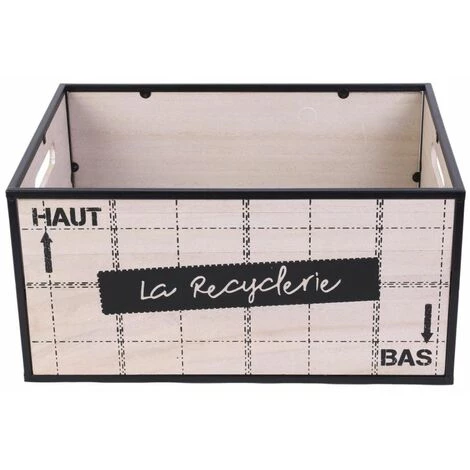 Paris Prix - Lot De 2 Cagettes Déco "contenu" 40cm Naturel 4 Paris Prix - Lot De 2 Cagettes Déco "contenu" 40cm Naturel – Image 2