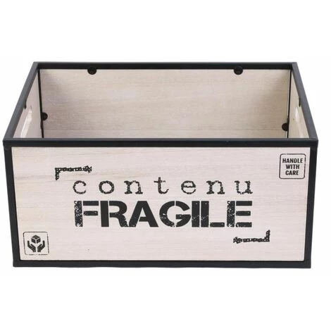 Paris Prix - Lot De 2 Cagettes Déco "contenu" 40cm Naturel 5 Paris Prix - Lot De 2 Cagettes Déco "contenu" 40cm Naturel – Image 3