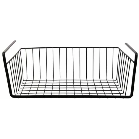 Paris Prix - Panier De Rangement Suspendu "filaire" 40cm Noir 4 Paris Prix - Panier De Rangement Suspendu "filaire" 40cm Noir – Image 2
