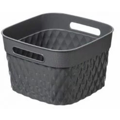 FIVE SIMPLY SMART Panier Multi-Usages Carré "Disco" 20cm Gris