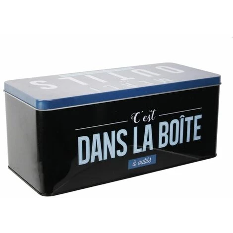 Paris Prix - Boîte De Rangement "ma Boîte à Outils" 27cm Noir 3 Paris Prix - Boîte De Rangement "ma Boîte à Outils" 27cm Noir