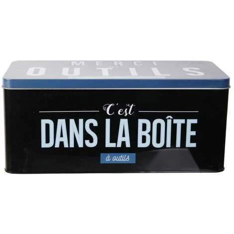 Paris Prix - Boîte De Rangement "ma Boîte à Outils" 27cm Noir 4 Paris Prix - Boîte De Rangement "ma Boîte à Outils" 27cm Noir – Image 2