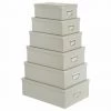 ATMOSPHERA, CRŽATEUR D'INTŽRIEUR Set De 6 Boîtes De Rangement "Uni" 48cm Gris -Petit rangement Soldes Magasin 33706337 1