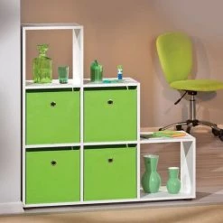 Paris Prix - Boîte De Rangement Pliable "kase" 32cm Vert -Petit rangement Soldes Magasin 33708307 5