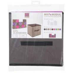 BBASICCO Boîte De Rangement Pliable "Basic" 31x31cm Taupe -Petit rangement Soldes Magasin 33708427 4