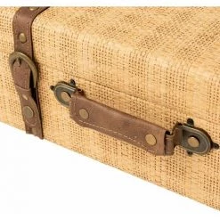 Paris Prix - Lot De 3 Coffres Déco "rectangles" 75cm Naturel 11 Paris Prix - Lot De 3 Coffres Déco "rectangles" 75cm Naturel -Petit rangement Soldes Magasin 33708457 5