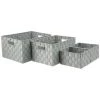 FIVE SIMPLY SMART Lot De 4 Paniers De Rangement "Déco" 38cm Gris -Petit rangement Soldes Magasin 33768196 1