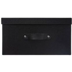 ATMOSPHERA, CRŽATEUR D'INTŽRIEUR Set De 4 Boîtes De Rangement "Elio" 39cm Noir -Petit rangement Soldes Magasin 33768263 2