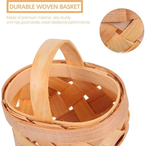 BARES 12 Pièces Mini Tissé Paniers Avec Poignées Miniature En Bois Puce Paniers Pour Le Mariage Party Favors Artisanat Ferme Fée Jardin Ornement Dollhouse Décoration 6 BARES 12 Pièces Mini Tissé Paniers Avec Poignées Miniature En Bois Puce Paniers Pour Le Mariage Party Favors Artisanat Ferme Fée Jardin Ornement Dollhouse Décoration – Image 4
