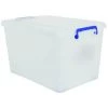 M S V MSV Boite De Rangement Avec Roulettes PP Blanc Transparent 50L - Blanc -Petit rangement Soldes Magasin 34056248 1