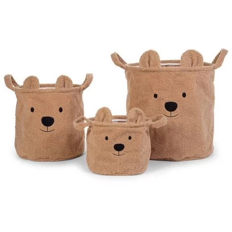 CHILDHOME Panier De Rangement Teddy 25x20x20 Cm Beige - Beige 5 CHILDHOME Panier De Rangement Teddy 25x20x20 Cm Beige - Beige – Image 3