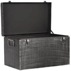 LABEL51 Boîte De Rangement Vintage 50x30x30 Cm L Noir Antique - Noir -Petit rangement Soldes Magasin 34148478 3