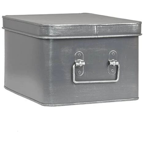 LABEL51 Boîte De Rangement Media 27x21x16 Cm L Gris Antique - Gris 3 LABEL51 Boîte De Rangement Media 27x21x16 Cm L Gris Antique - Gris