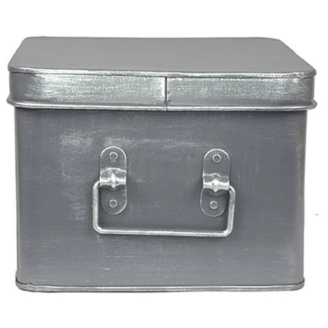 LABEL51 Boîte De Rangement Media 27x21x16 Cm L Gris Antique - Gris 4 LABEL51 Boîte De Rangement Media 27x21x16 Cm L Gris Antique - Gris – Image 2
