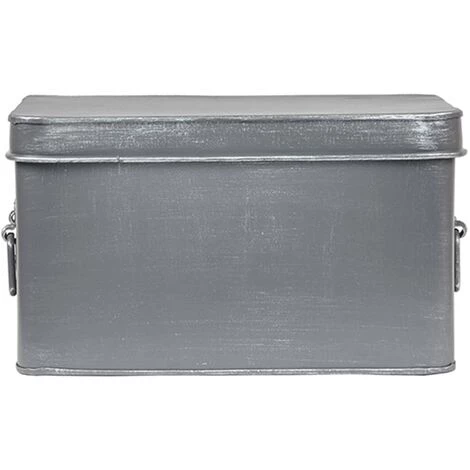 LABEL51 Boîte De Rangement Media 27x21x16 Cm L Gris Antique - Gris 5 LABEL51 Boîte De Rangement Media 27x21x16 Cm L Gris Antique - Gris – Image 3