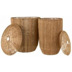 Paris Prix - Lot De 2 Paniers En Jute "dantya" 58cm Naturel -Petit rangement Soldes Magasin 34159969 2
