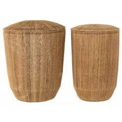 Paris Prix - Lot De 2 Paniers En Jute "dantya" 58cm Naturel -Petit rangement Soldes Magasin 34159969 3