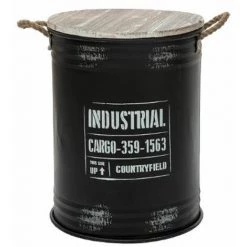 ATMOSPHERA, CRATEUR D'INTRIEUR Lot De 3 Coffres Bidon Design "Indus" 51cm Noir -Petit rangement Soldes Magasin 34348648 3