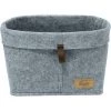 WENKO Panier Feutre Feli L, Corbeille En Feutre, Rangement Décoratif Salon - Cuisine - Salle De Bain, Polyester, 30x19x18 Cm, Gris -Petit rangement Soldes Magasin 34510158 1