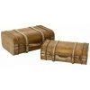 Paris Prix - Lot De 2 Valises Déco "arrondie" 45cm Naturel -Petit rangement Soldes Magasin 34562901 1