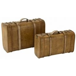 Paris Prix - Lot De 2 Valises Déco "arrondie" 45cm Naturel -Petit rangement Soldes Magasin 34562901 3