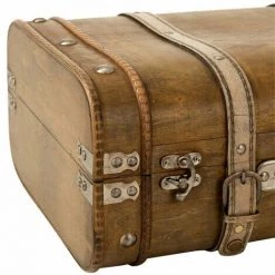 Paris Prix - Lot De 2 Valises Déco "arrondie" 45cm Naturel -Petit rangement Soldes Magasin 34562901 4