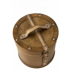 Paris Prix - Lot De 2 Coffres De Rangements "rond" 25cm Beige 9 Paris Prix - Lot De 2 Coffres De Rangements "rond" 25cm Beige -Petit rangement Soldes Magasin 34564918 3