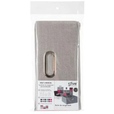 FIVE SIMPLY SMART Boîte De Rangement Pliable "Premium" 15x31cm Gris Clair 4 FIVE SIMPLY SMART Boîte De Rangement Pliable "Premium" 15x31cm Gris Clair – Image 2