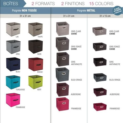 FIVE SIMPLY SMART Boîte De Rangement Pliable "Premium" 15x31cm Gris Clair 5 FIVE SIMPLY SMART Boîte De Rangement Pliable "Premium" 15x31cm Gris Clair – Image 3