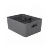 PLASTICOS TATAY Set 4 Paniers Baobab Gris Anthracite Tatay -Petit rangement Soldes Magasin 34719093 1