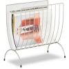 Relaxdays Porte-revues En Maille Métal Porte-journaux Trieur En Maille Tressée HxlxP: 35 X 34 X 18 Cm, Argenté -Petit rangement Soldes Magasin 34825800 1